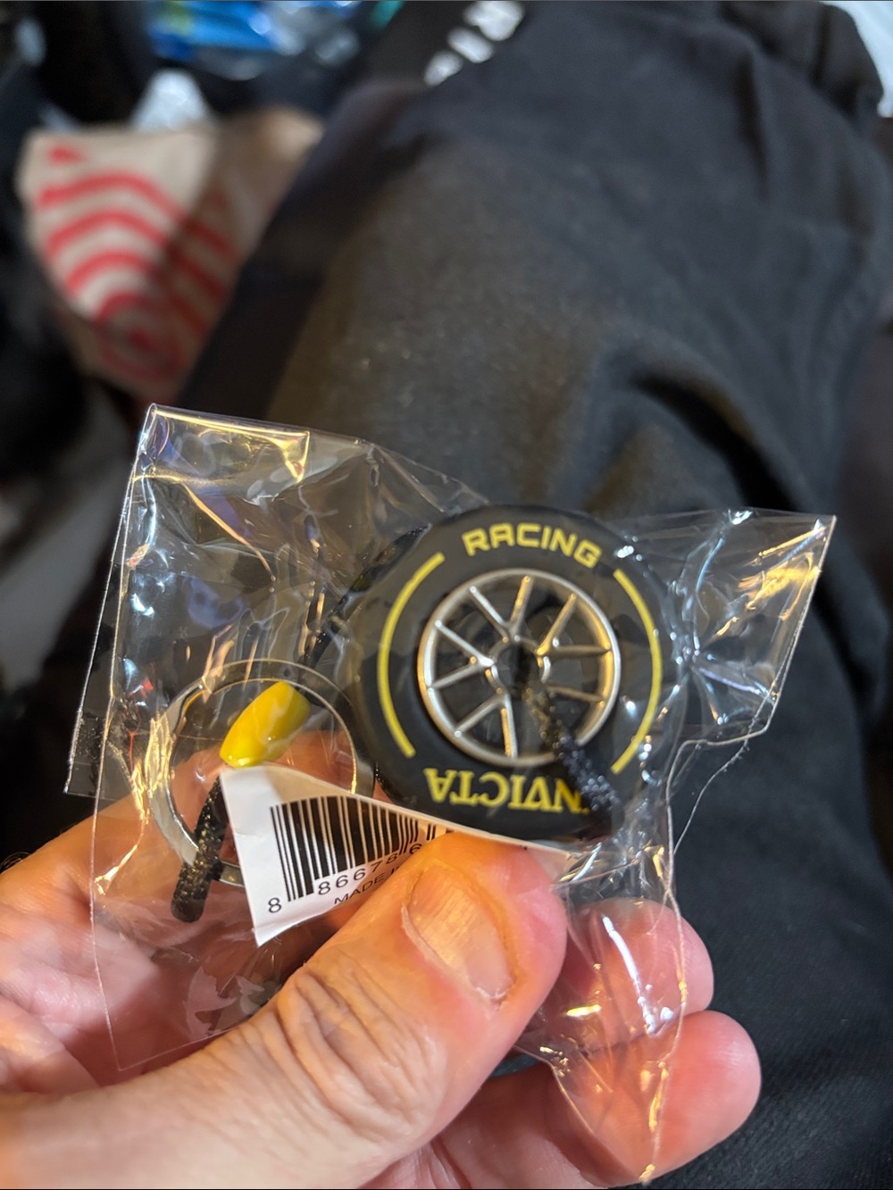Invicta Black and Yellow Racing Key Holder